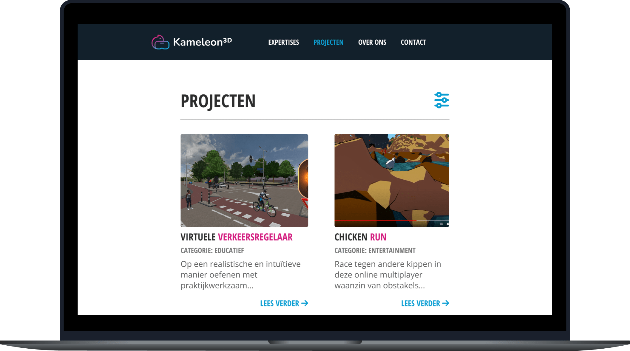 Kameleon 3D website impressie